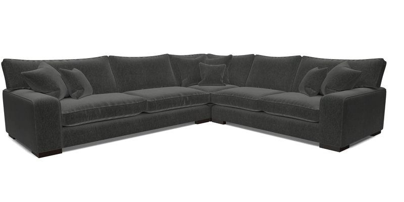 Richmond Large Corner Unit LHF in Two Tone Plain Biscuit