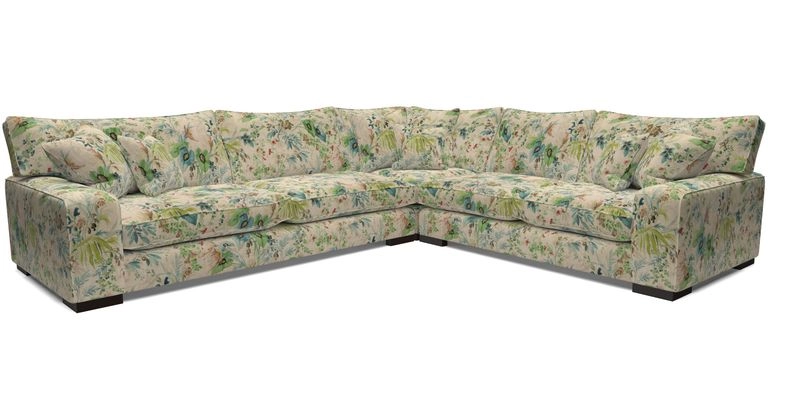 Richmond Large Corner Unit LHF in Two Tone Plain Biscuit