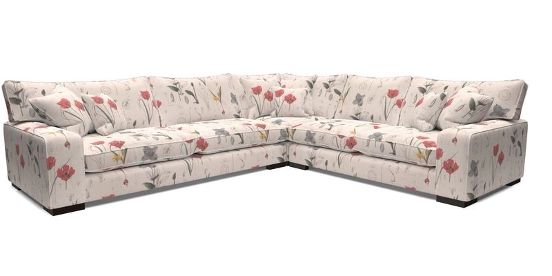 Richmond Large Corner Unit LHF in Two Tone Plain Biscuit