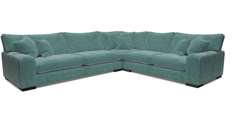 Richmond Large Corner Unit LHF in Two Tone Plain Biscuit