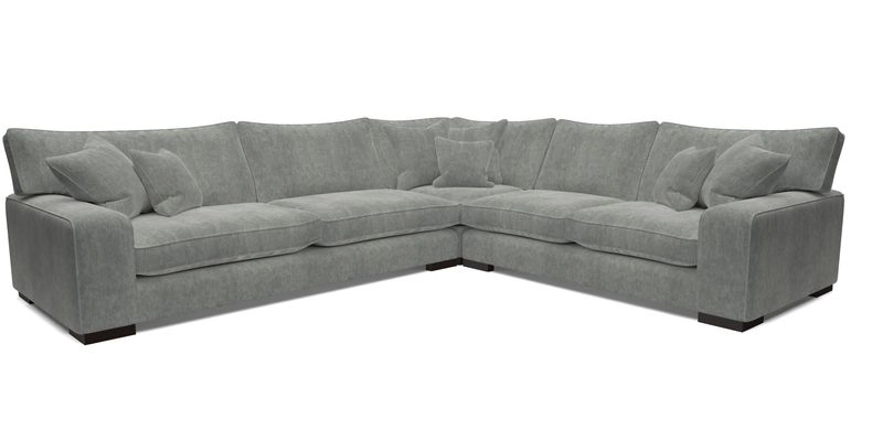 Richmond Large Corner Unit LHF in Two Tone Plain Biscuit