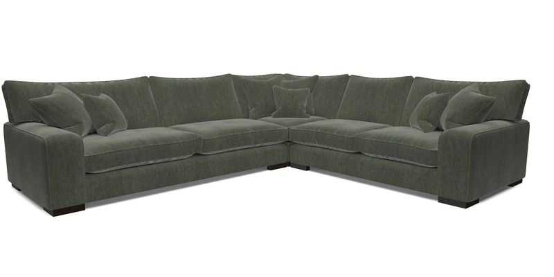 Richmond Large Corner Unit LHF in Two Tone Plain Biscuit