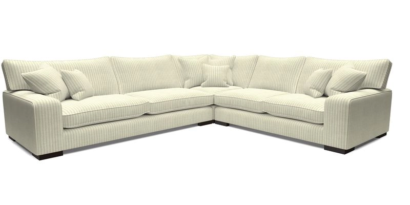 Richmond Large Corner Unit LHF in Two Tone Plain Biscuit