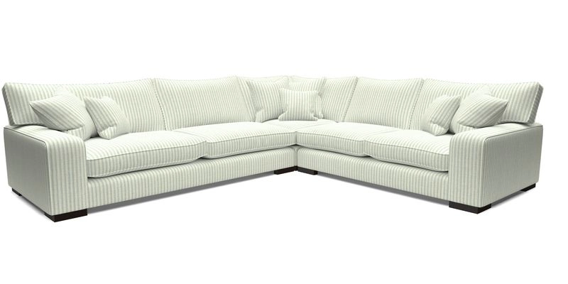 Richmond Large Corner Unit LHF in Two Tone Plain Biscuit