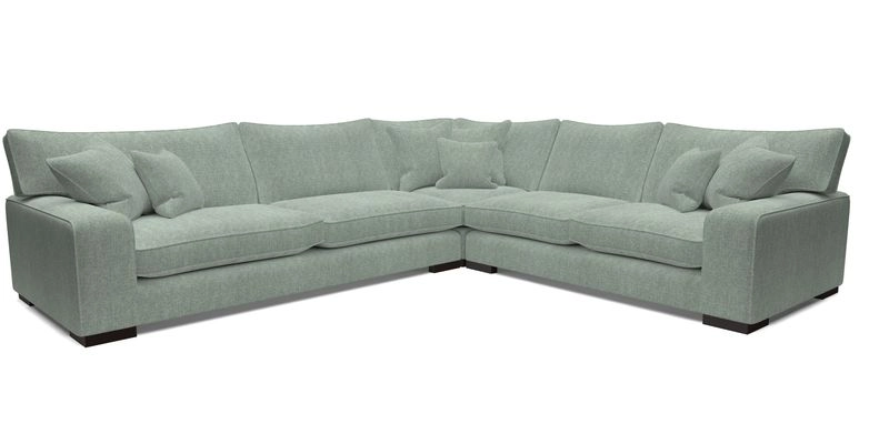 Richmond Large Corner Unit LHF in Two Tone Plain Biscuit