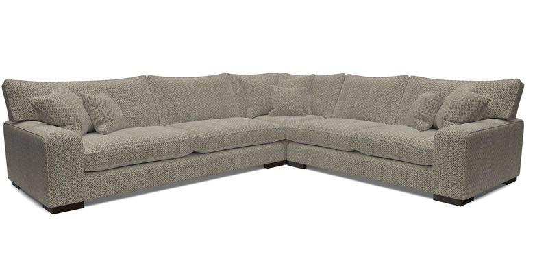 Richmond Large Corner Unit LHF in Two Tone Plain Biscuit