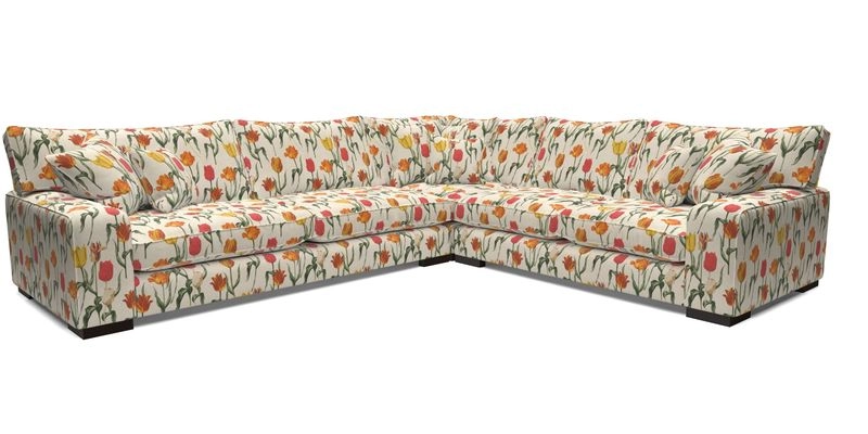 Richmond Large Corner Unit LHF in Two Tone Plain Biscuit