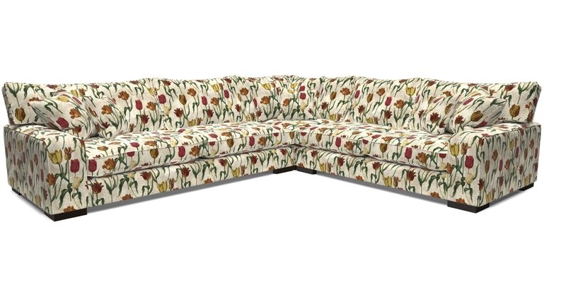 Richmond Large Corner Unit LHF in Two Tone Plain Biscuit