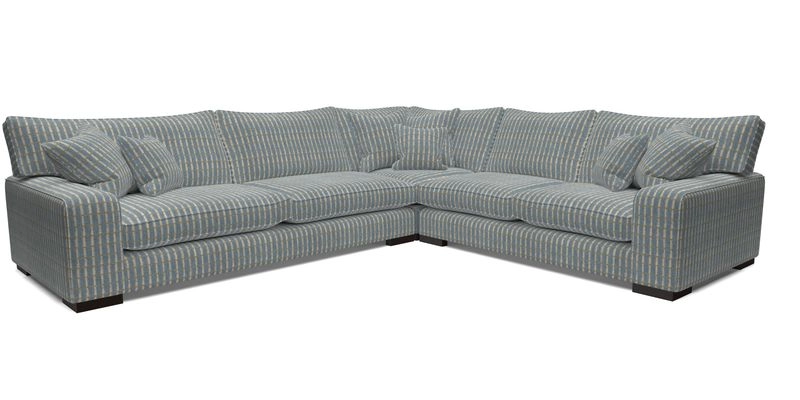 Richmond Large Corner Unit LHF in Two Tone Plain Biscuit