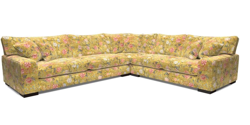 Richmond Large Corner Unit LHF in Two Tone Plain Biscuit