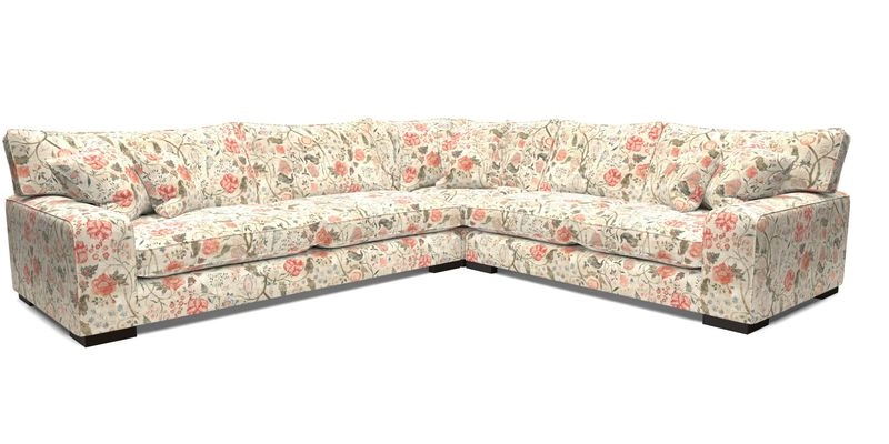 Richmond Large Corner Unit LHF in Two Tone Plain Biscuit