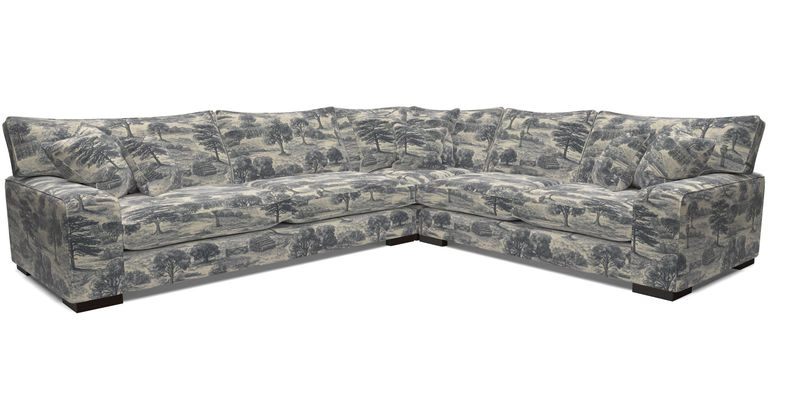 Richmond Large Corner Unit LHF in Two Tone Plain Biscuit