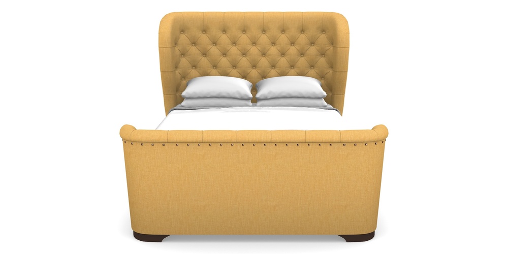 Product photograph of Rouen High End Double In Clever Cotton Mix - Mustard from Sofas and Stuff Limited