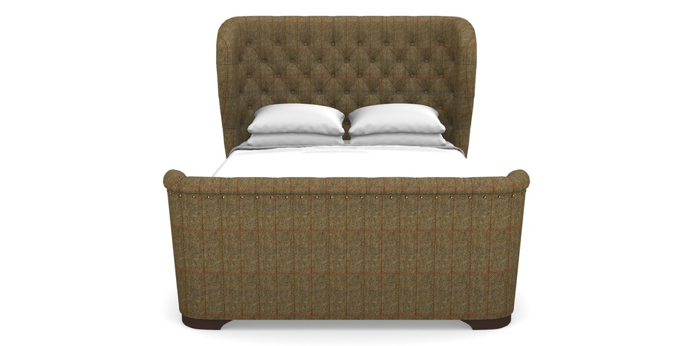 Product photograph of Rouen High End Double In Harris Tweed House - Harris Tweed House Green from Sofas and Stuff Limited