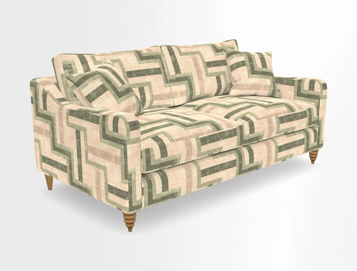Rye 3 Seater Sofa in Herringbone Shadow