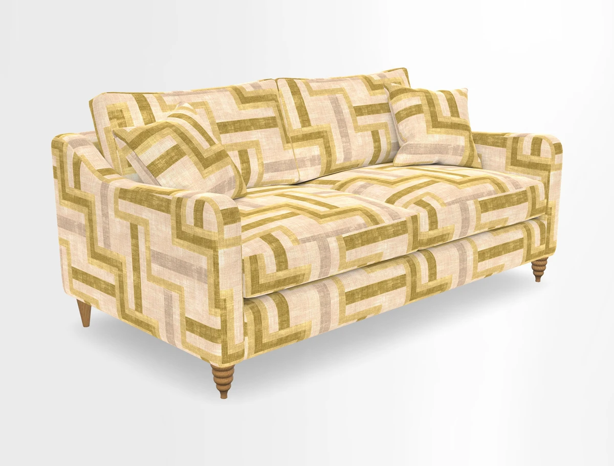 Rye 3 Seater Sofa in Herringbone Shadow