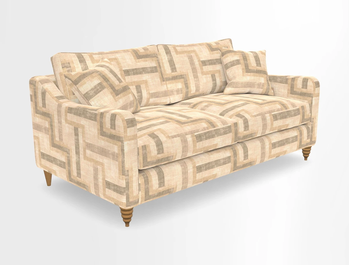 Rye 3 Seater Sofa in Herringbone Shadow