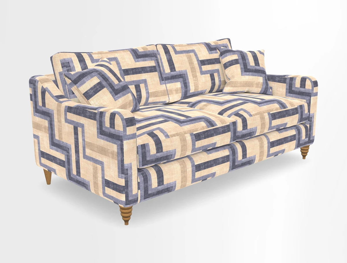 Rye 3 Seater Sofa in Herringbone Shadow
