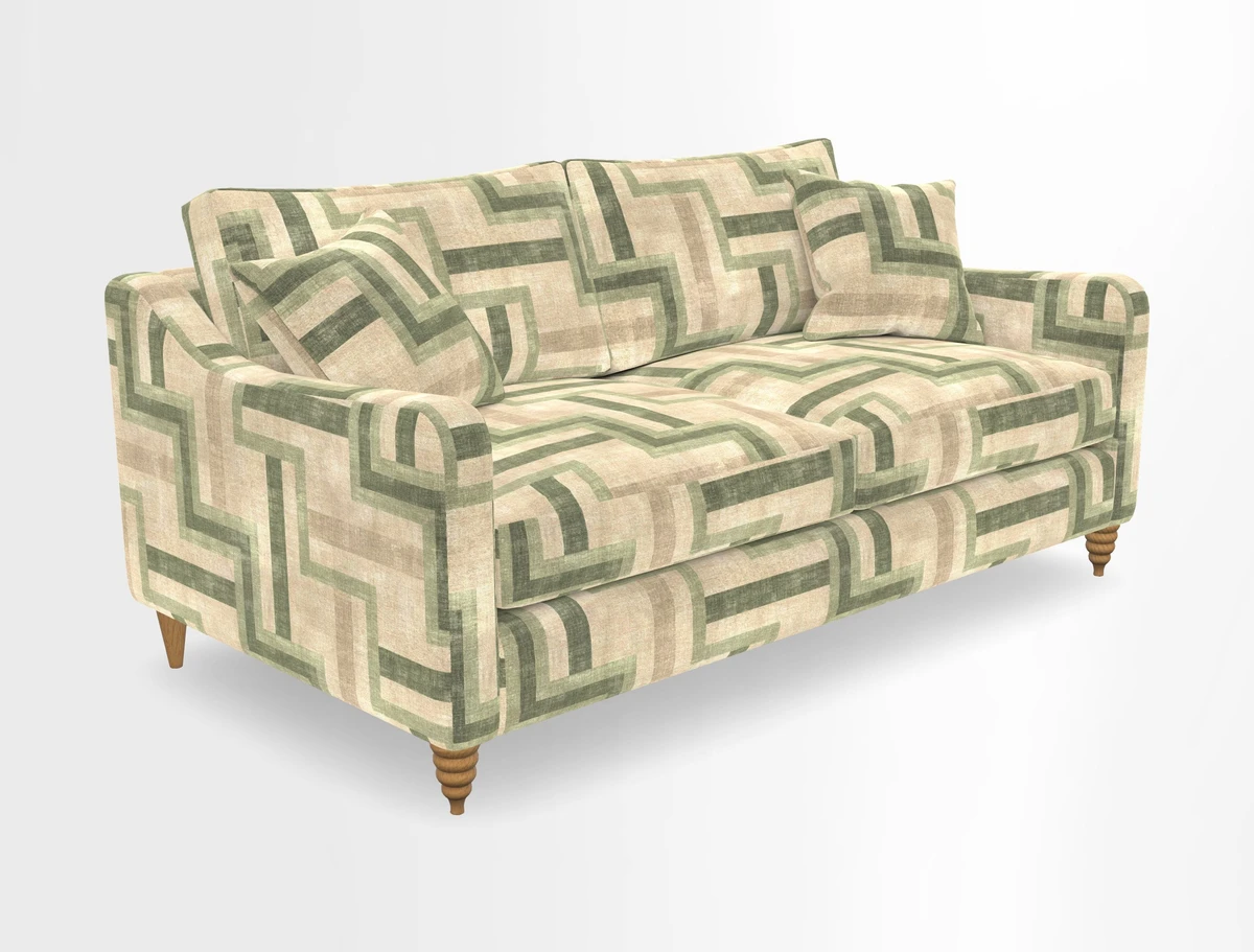 Rye 3 Seater Sofa in Herringbone Shadow