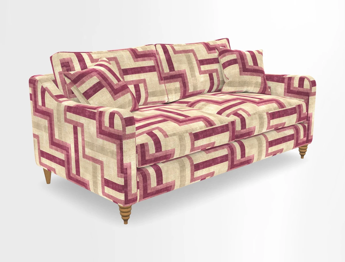 Rye 3 Seater Sofa in Herringbone Shadow
