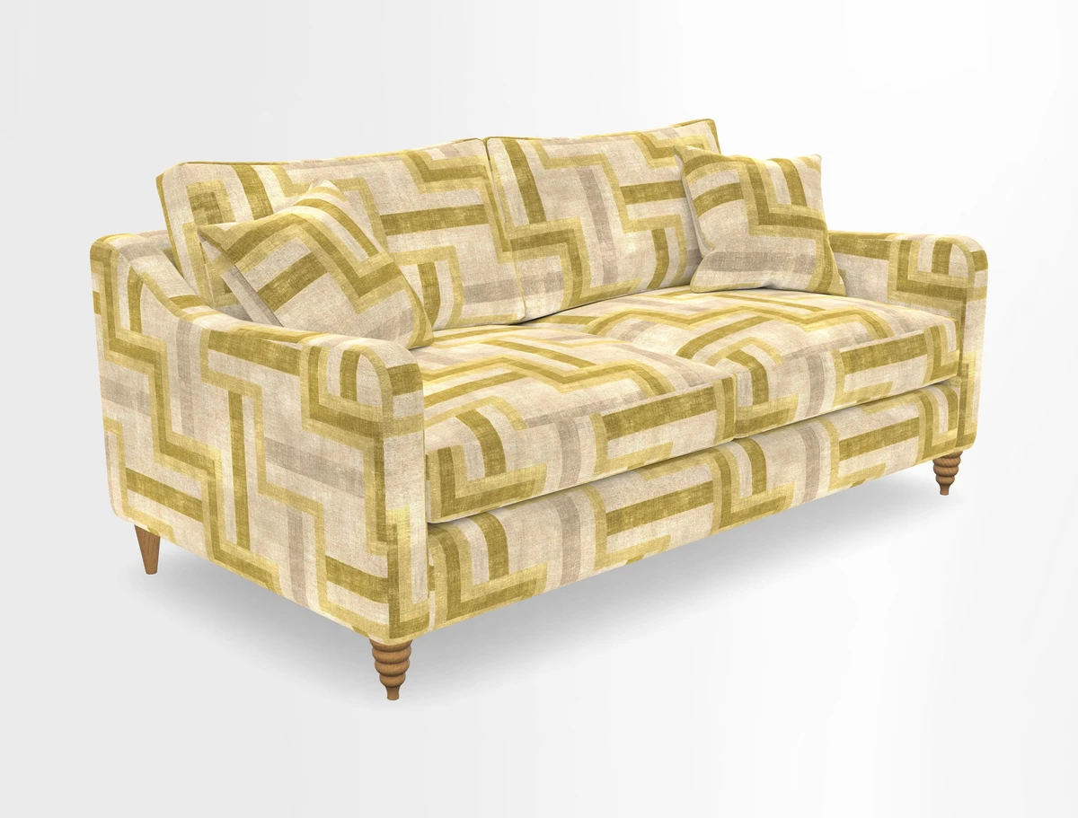 Rye 3 Seater Sofa in Herringbone Shadow