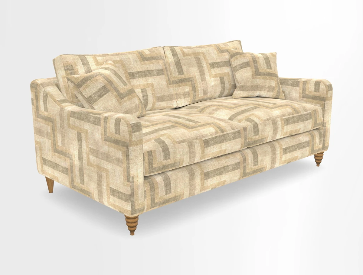 Rye 3 Seater Sofa in Herringbone Shadow
