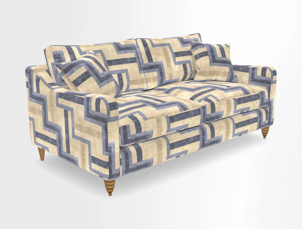 Rye 3 Seater Sofa in Herringbone Shadow