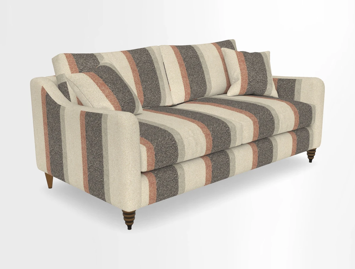 Rye 3 Seater Sofa in Herringbone Shadow