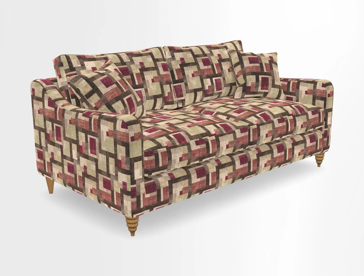 Rye 3 Seater Sofa in Herringbone Shadow