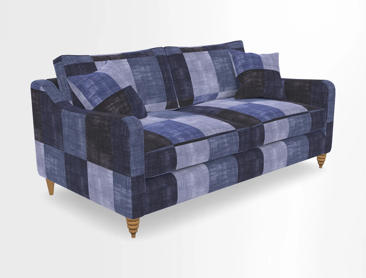 Rye 3 Seater Sofa in Herringbone Shadow