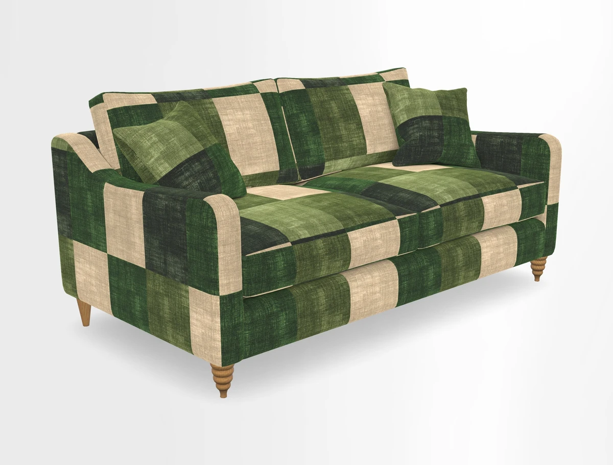 Rye 3 Seater Sofa in Herringbone Shadow
