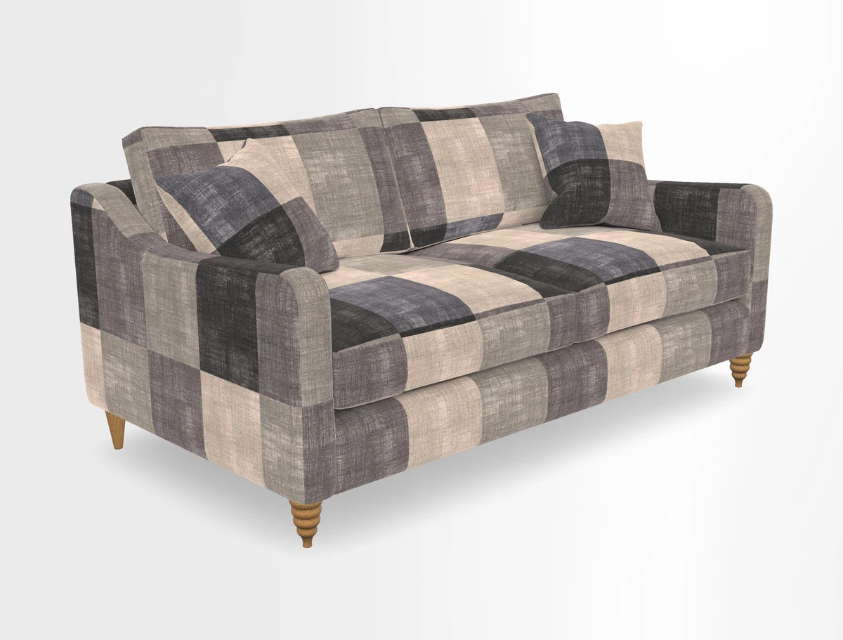 Rye 3 Seater Sofa in Herringbone Shadow