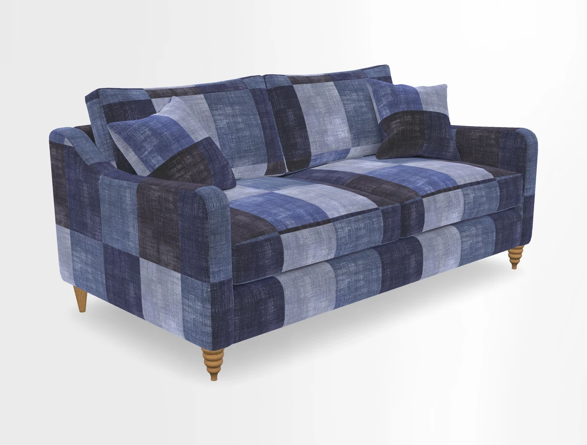 Rye 3 Seater Sofa in Herringbone Shadow
