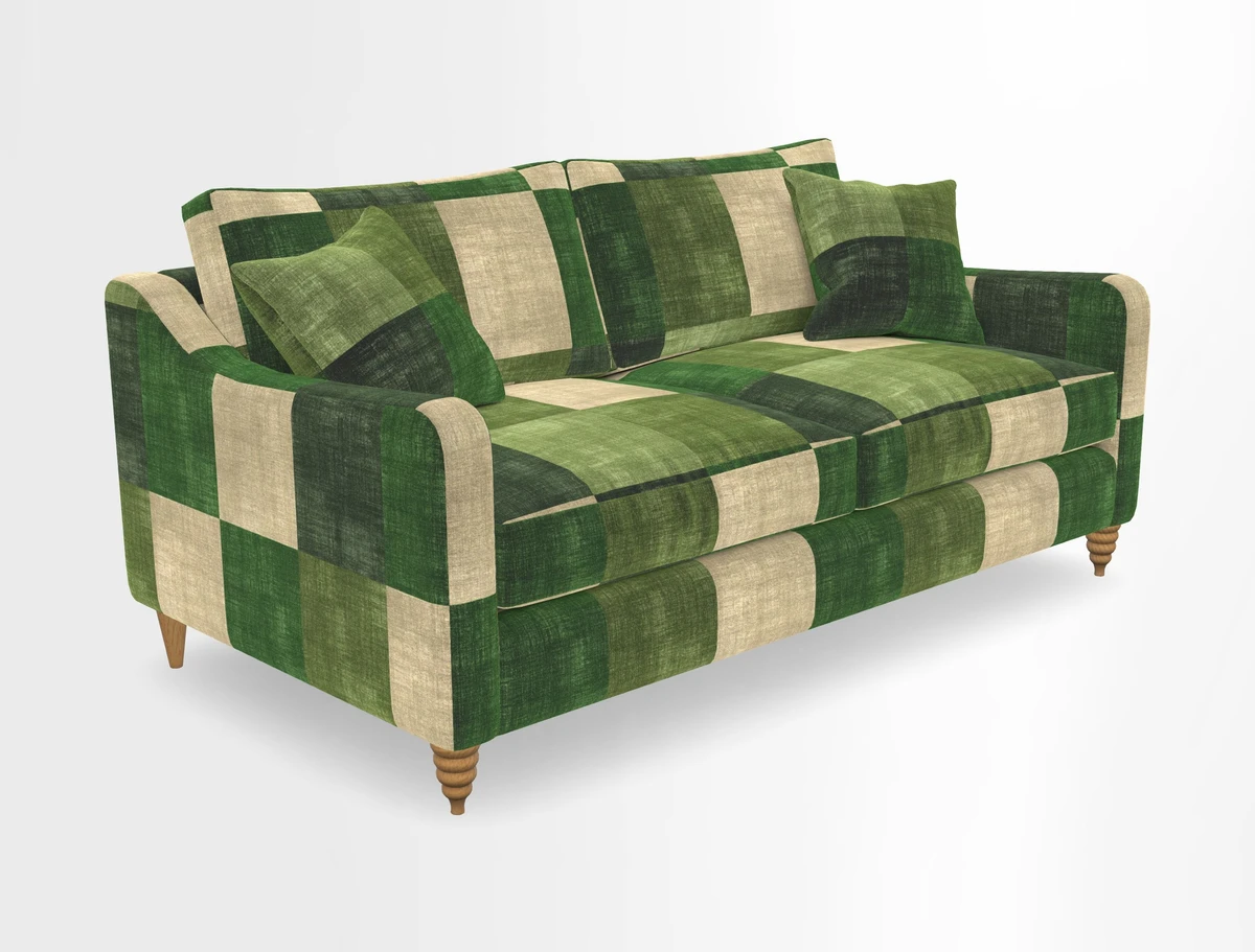Rye 3 Seater Sofa in Herringbone Shadow