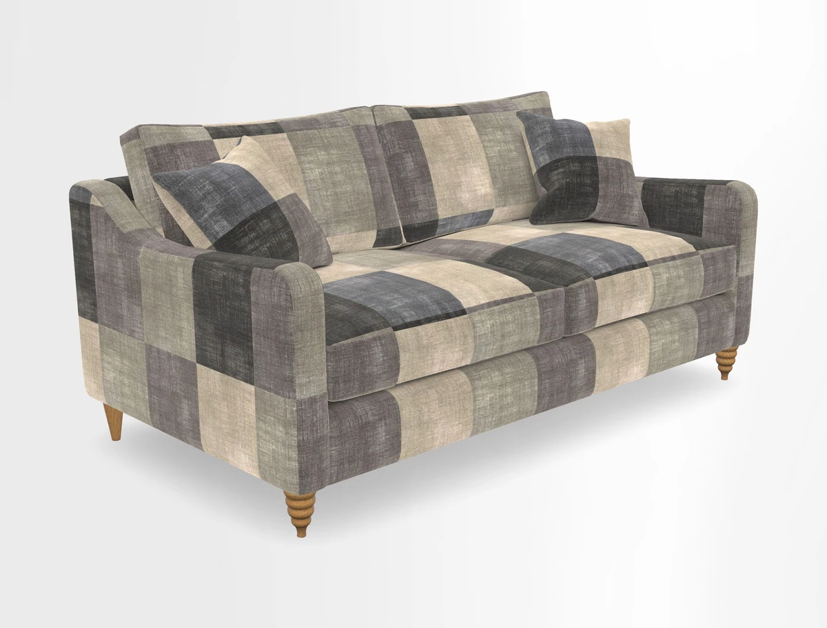 Rye 3 Seater Sofa in Herringbone Shadow