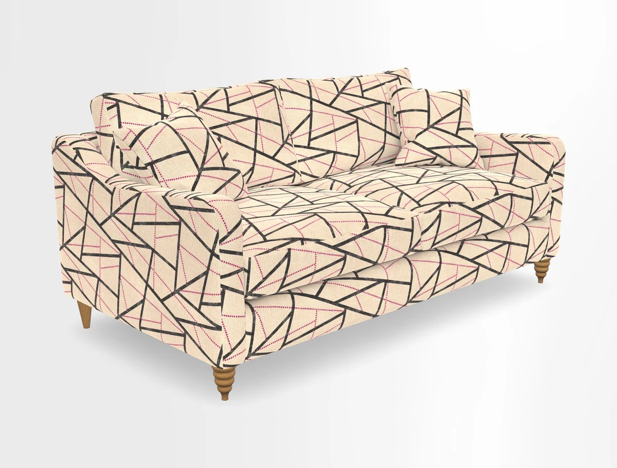 Rye 3 Seater Sofa in Herringbone Shadow