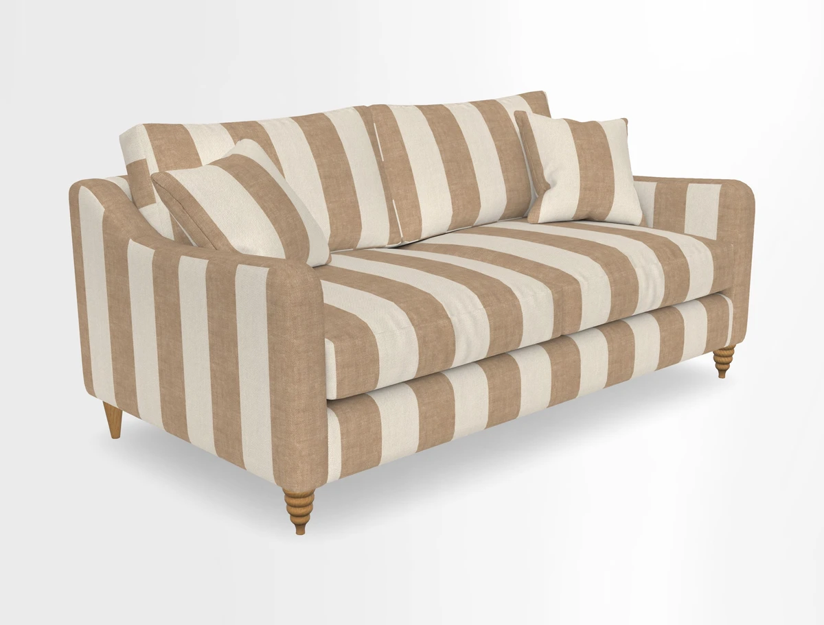 Rye 3 Seater Sofa in Herringbone Shadow