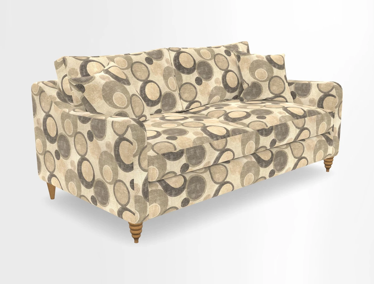 Rye 3 Seater Sofa in Herringbone Shadow