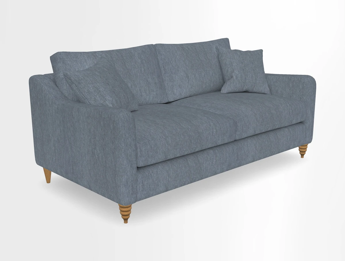 Rye 3 Seater Sofa in Herringbone Shadow
