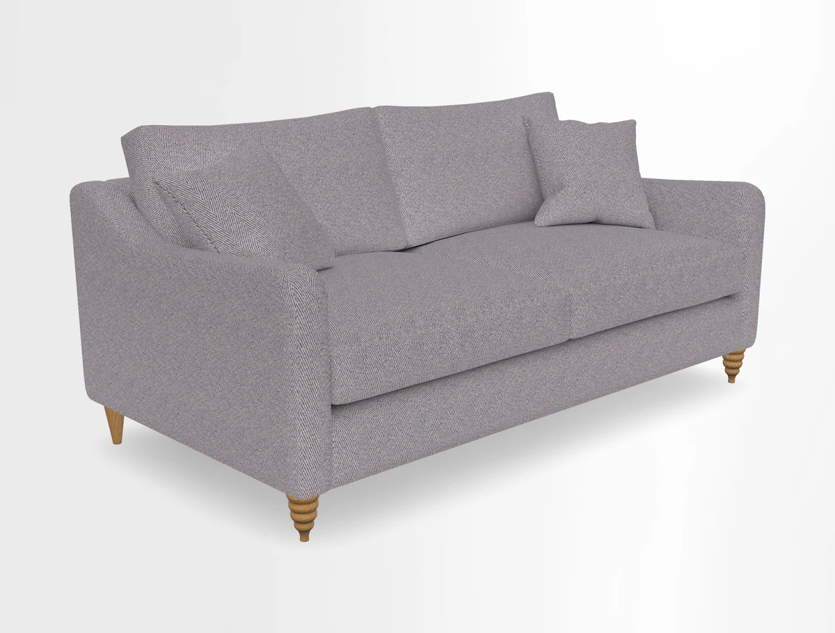 Rye 3 Seater Sofa in Herringbone Shadow