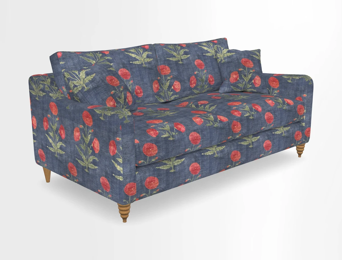 Rye 3 Seater Sofa in Herringbone Shadow
