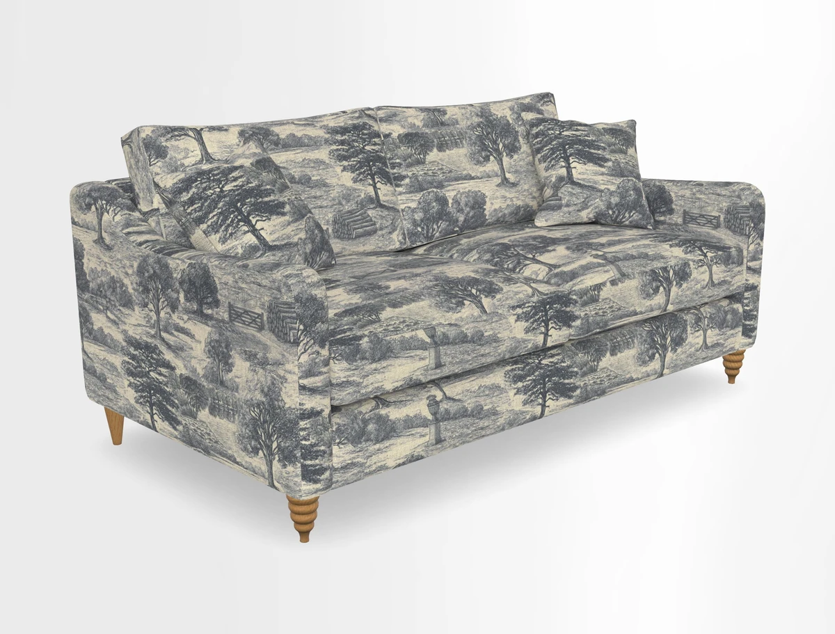 Rye 3 Seater Sofa in Herringbone Shadow