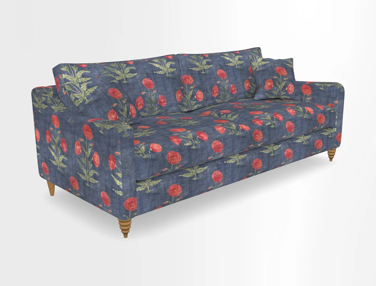 Rye 4 Seater Sofa in Herringbone Shadow