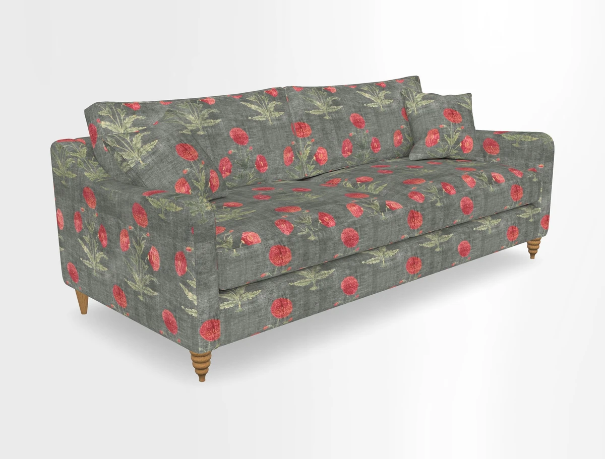 Rye 4 Seater Sofa in Herringbone Shadow