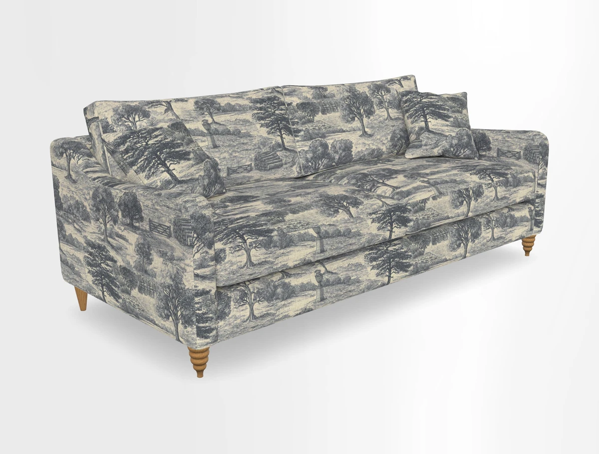 Rye 4 Seater Sofa in Herringbone Shadow