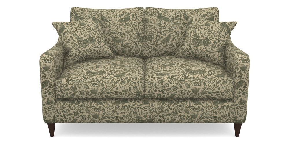 Product photograph of Rye 2 Seater Sofa In V A Drawn From Nature - Bird And Rabbit - Dark Green from Sofas and Stuff Limited