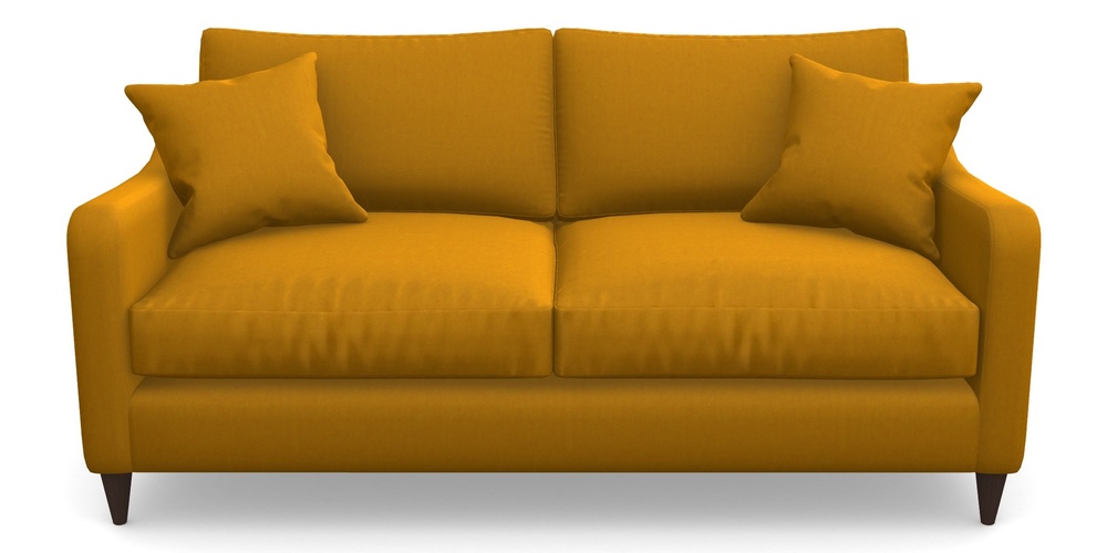 Product photograph of Rye 3 Seater Sofa In House Velvet - Saffron from Sofas and Stuff Limited