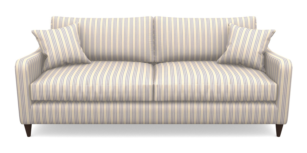 Product photograph of Rye 4 Seater Sofa In Cloth 22 - Racing Stripes Ayr - Blueberry from Sofas and Stuff Limited