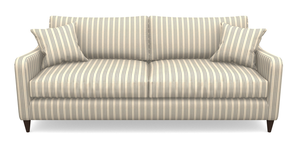 Product photograph of Rye 4 Seater Sofa In Cloth 22 - Racing Stripes Ayr - Charcoal from Sofas and Stuff Limited