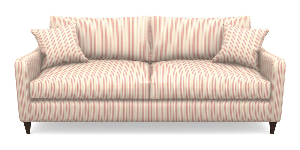 Product photograph of Rye 4 Seater Sofa In Cloth 22 - Racing Stripes Ayr - Cherry from Sofas and Stuff Limited